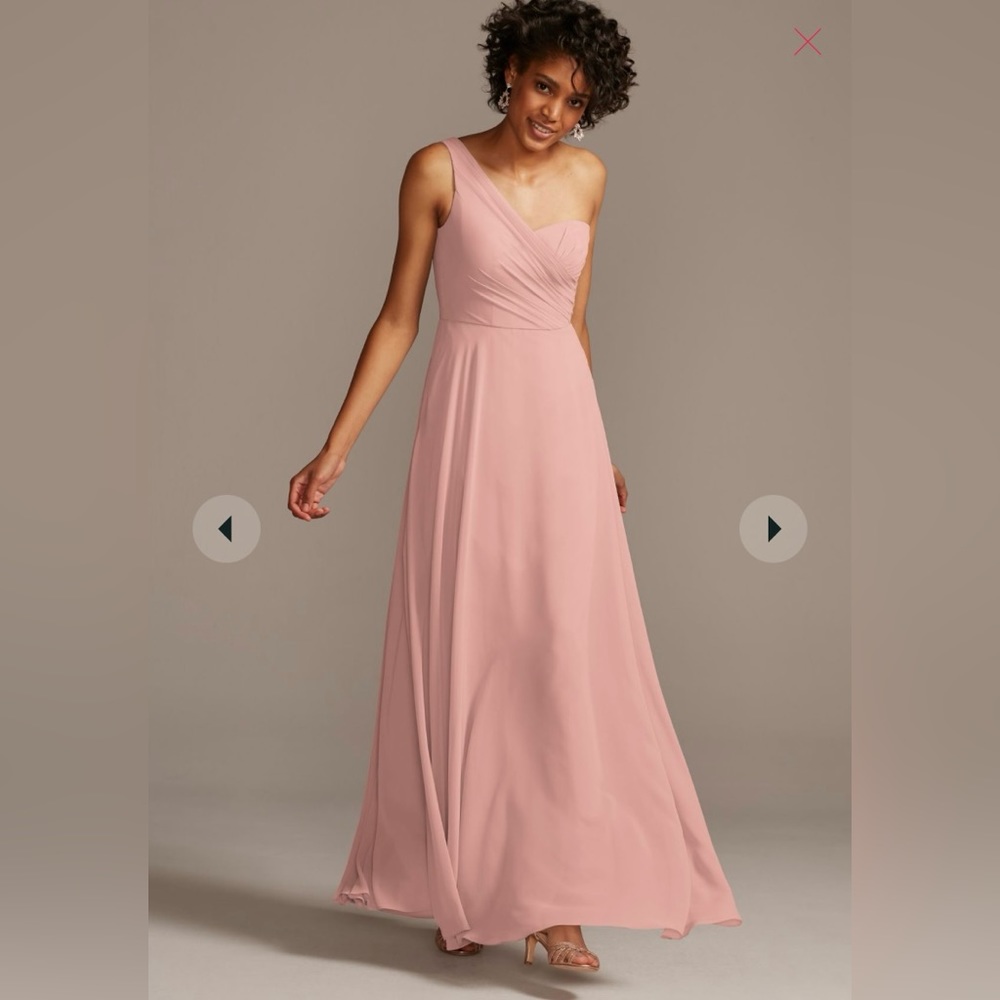 One Shoulder Chiffon Bridesmaid Dress